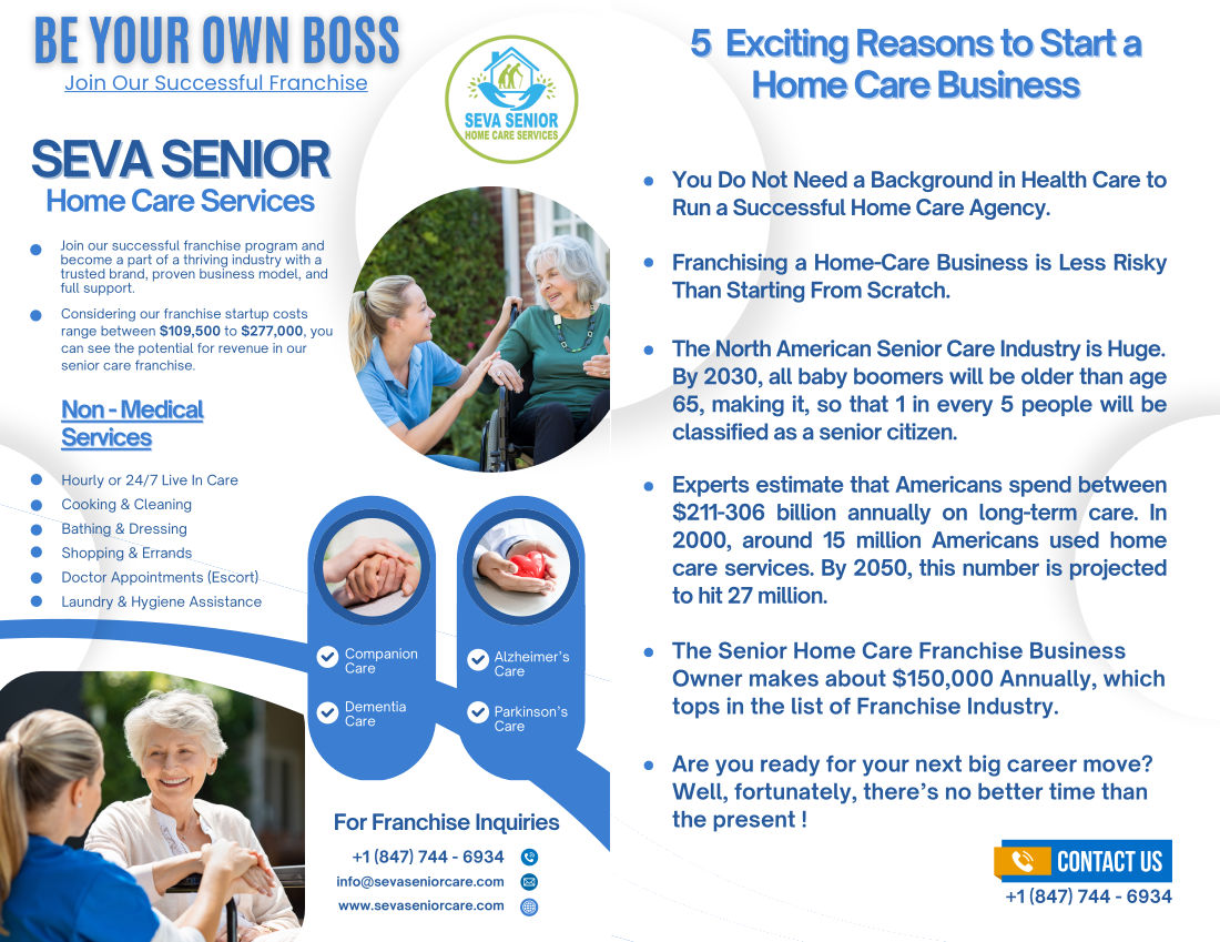 Seva Franchise Marketing Brochure: Start Your Own Home Care Business